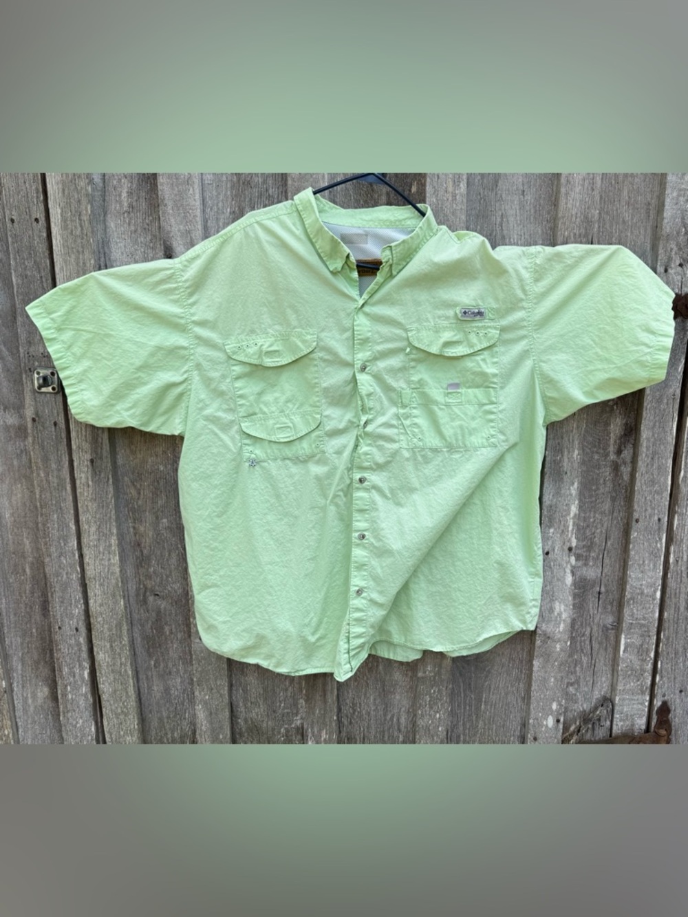 Columbia PFG Shirt Mens Short Sleeve Cotton Vented FT7130 NO SIZE TAG